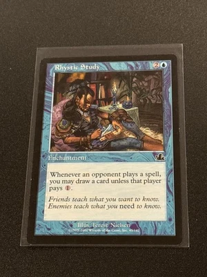 Prophecy Rhystic Study MTG Magic the Gathering NM - Image 1 of 2