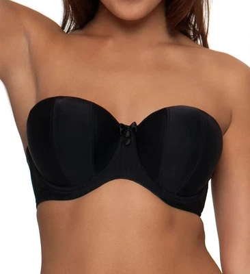 Sujetador con aros múltiples vías sin tirantes CURVY KATE negro de lujo, EE. UU. 28G, UK 28F, NUEVO SIN ETIQUETAS Foto 1 de 4