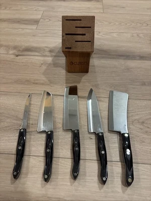 Juego de 5 cuchillos Cutco Gourmet con bloque: 1728, 1735, 1737, 1766, 1761 Foto 1 de 3