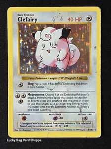 Clefairy 5/102 - Base Set (Shadowless) Pokemon TCG HP/DMG - Picture 1 of 2