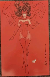 2025 SDCC DAVID NAKAYAMA ADN bruja escarlata impresión artística cartel firmado Vengadores - Imagen 1 de 1
