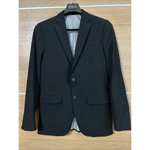 J Ferrar Slim Fit Blazer Men's sz 38L Black Poly Blend Single Breasted Classic - Picture 1 of 7