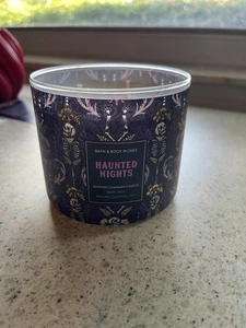Bath and Body Works Haunted Nights Luminary 3-Wick Candle 14.5 oz With Bonus Lid - Picture 1 of 8