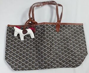 EMO (Elegant Modest Original) Gray Faux Leather Tote Bag