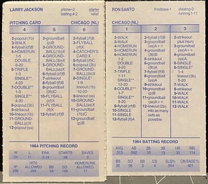 1964 CHICAGO CUBS, STRAT-O-MATIC Baseball, SADV, MINT, all 24 cards - Picture 1 of 1