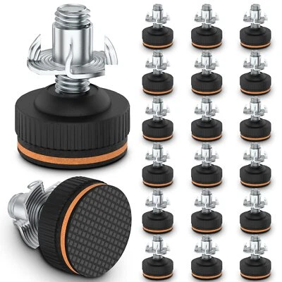 20 Pcs Adjustable Furniture Levelers With Floor Protectors 3/8" Heavy Duty Level - Image 1 of 4