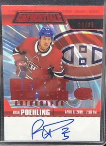 2019-20 Credentials Debut Ticket Access Auto Red #RTAARP Ryan Poehling 20/65 - Picture 1 of 2