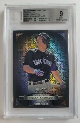 Nolan Arenado 2012 Bowman Sterling Black Japan Refractors #24/25 RC BGS 9 Rookie - Image 1 of 4