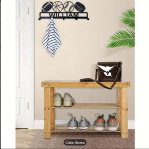 Zapatero de bambú de 3 niveles banco organizador de almacenamiento soporte estante unidad de asiento 4 colores - Imagen 1 de 10