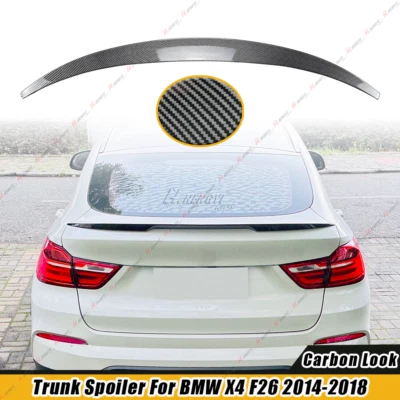 PARA BMW X4 F26 2015-2018 FIBRA DE CARBONO ESTILO V MALETERO TRASERO ALERÓN Foto 1 de 4