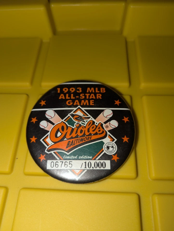 1993 MLB All-Star GAME Button Pin 02050/10,000 made Baltimore Orioles Limited - Image 1 of 3
