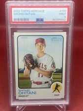 2022 Shohei Ohtani Topps Heritage #150 PSA 9 Epic Card Next Babe Ruth 🔥🔥