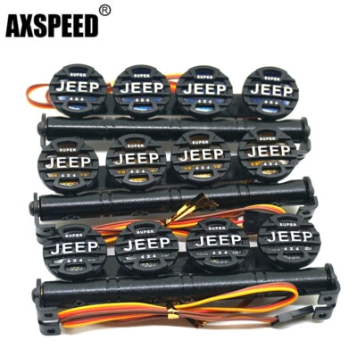 Dachleuchten 4 LED Roof Light Bar Set für RC TRX-4 SCX10 AX90046 D90 Wraith JEEP - Bild 1 von 4