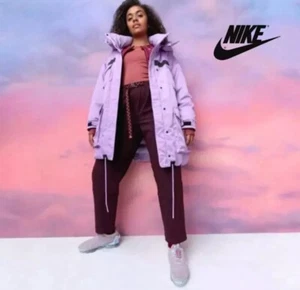 NIKE WOMENS PARKA DOWN-FILLED COAT JACKET "CITY READY" PURPLE large NWT - Picture 1 of 15