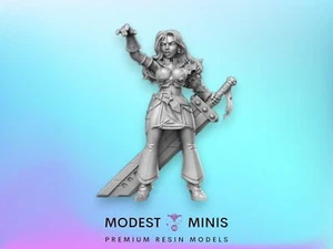 Margie Pinup Soldier | 32mm 28mm DnD Mini | Resin | Dungeons and Dragons - Picture 1 of 1