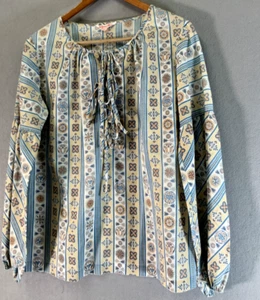 VINTAGE Hollywood Blouse Praw Womens Medium !970s cottagecore - Picture 1 of 10