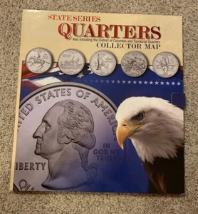 State Series Quarter Presentation Coin Map Display 50 St' DC Territories Gift - Picture 1 of 10