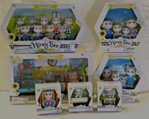 Juego de 7 acres de abeja miel de 7 PERSONAJES AMIGOS DE LA FAMILIA JUGUETES NUNCA ABIERTOS NUEVO CON ETIQUETAS - Imagen 1 de 13
