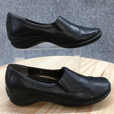 Zapatos Hush Puppies para mujer 7,5 M verso sin cordones cuero negro informales cómodos cuña Foto 1 de 4