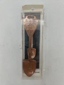 Hoover Dam Souvenir Copper Spade Spoon Vtg 2002 Collectors Piece W/ Certificate - Picture 1 of 5