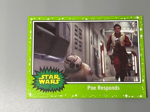2017 Topps Star Wars Journey To The Last Jedi Green Poe Responds