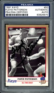 FLOYD PATTERSON AUTOGRAPHED SIGNED 1991 KAYO CARD #50 PSA/DNA STOCK #97131 - Picture 1 of 2