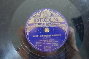 The Bach Choir Weihnachten Weihnachtslieder 78 Während SHEPHERD'S Beobachtet UK - Picture 1 of 2
