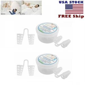 8 pcs Stop Anti Snore Snoring Easy Sleep Nose Clip Apnea Aid Device US Free Ship - Picture 1 of 3