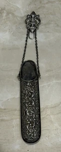 ANTIQUE VICTORIAN 800 SILVER CHATELAINE SPECTACLE CASE - Picture 1 of 6