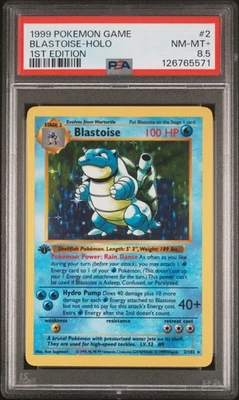 1999 POKEMON BASE SET 1ST EDITION #2 BLASTOISE-HOLO PSA 8.5 - Image 1 of 2