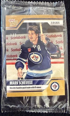 2024-25 NHL TOPPS NOW® Sticker #118 🏒 Mark Scheifele 🏒 Jets 🛩️ GOLD 1/1 - Image 1 of 4