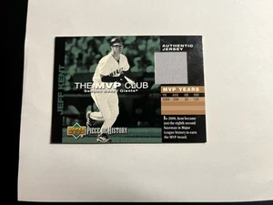 2002 UD Piece of History Jeff Kent MVP Club Game Used Jersey Relic Giants B1 - Bild 1 von 2