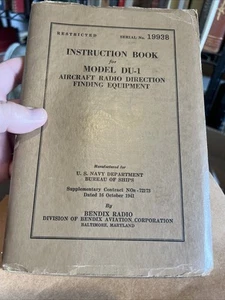 Instruction Book Model DU-1 Aircraft Radio Direction Finding Equipment Bendix - Zdjęcie 1 z 21