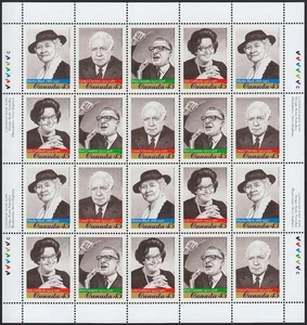 with SCAR error pos.17= Prominent Canadians = Sheet of 20 Canada 1997 #1664b MNH - Picture 1 of 3