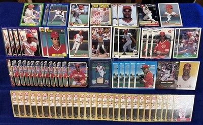 BARRY LARKIN GAME USED HOF 105 BASEBALL 1987 ROOKIE CARDS LOT CINCINNATI REDS - Image 1 of 4
