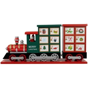Locomotora Calendario Adviento Elegante Decorativa Northlight 16.5" Roja y Verde - Imagen 1 de 5