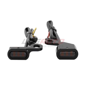 For Harley Dyna 1999-17 LED Turn Signal Light Mini Indicator Light Blinker Smoke - Picture 1 of 5