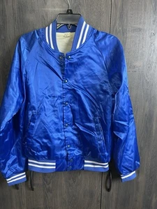 Chaqueta de nailon vintage abotonada etiquetada adulto pequeña azul - Imagen 1 de 7