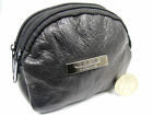 Ladies Mens Super Soft Small Black Genuine Leather Coin Change Key Holder Pouch 