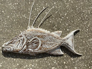 HOG Fish WALL ART TROPICAL NAUTICAL PATIO TIKI BAR HOME DECOR - Picture 1 of 1