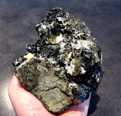 Superbe Mica noir biotite et Quartz Naica MEXIQUE Poids 1023 gr collection - Photo 1/4