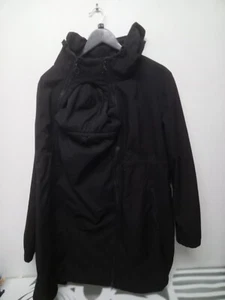 Noppies Baby Wearer Maternity Warm Zip Front Coat Jacket Black Large Ex - Picture 1 of 14