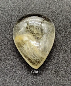 Natural Golden Routile Gemstone Cabochon Top Quality Rutile Pear Shape - Picture 1 of 8