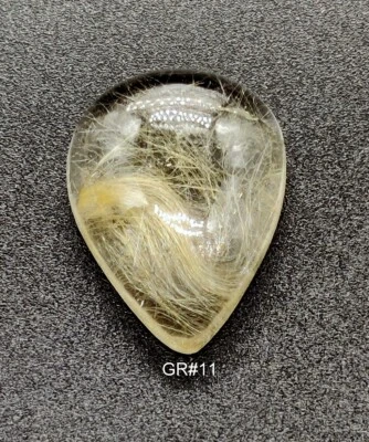 Natural Golden Routile Gemstone Cabochon Top Quality Rutile Pear Shape - Image 1 of 4
