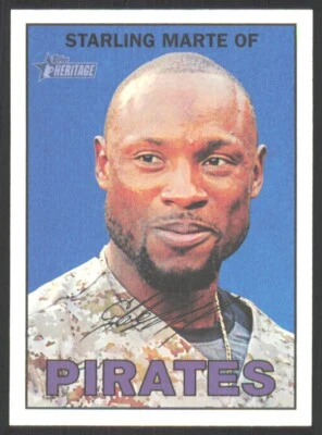 2016 Topps Heritage Starling Marte Pittsburgh Pirates #140 - Image 1 of 2