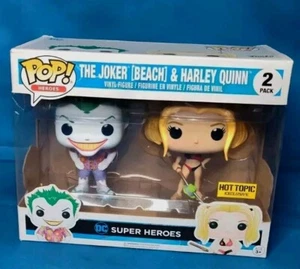 Funko Pop! The Joker & Harley Quinn Beach 2 Pack Hot Topic Exclusive - Picture 1 of 4