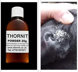 THORNIT Ear Mite Powder -The GENUINE ORIGINAL PROVEN ANTI-ITCH FORMULA Dogs Cats - Picture 1 of 22
