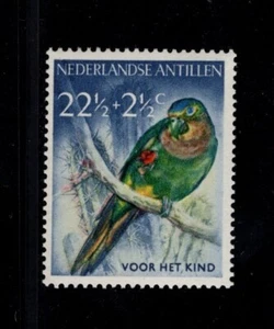 Perico pájaro de garganta marrón de las Antillas Neerlandesas 1958 montado sin montar o nunca montado Sc B38 - Imagen 1 de 1
