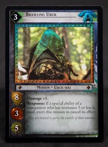 BRAWLING URUK Foil Rare 2004 LOTR Shadows 11RF15 - Imagen 1 de 2
