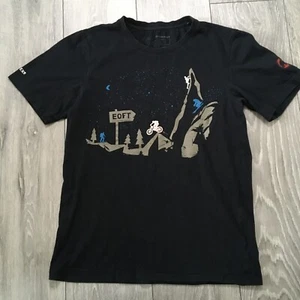 Mammut Shirt Mens Small Black Cotton Graphic Print Slim Tour 17/18 Outdoor  - Picture 1 of 13